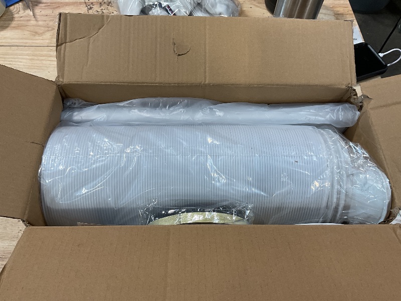Photo 1 of ***MISSING PIECES*** Ninonly Portable Air Conditioner Window Vent Kit with 5.9"" Exhaust Hose, Portable AC Seal Kit for Sliding Window with 4 Plates, Universal Coupler Fits 5.9 & 5.1 Inch Diameter Exhaust Hose, White