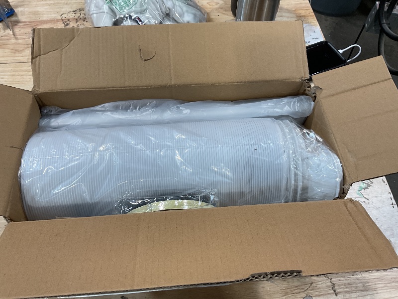 Photo 1 of ***MISSING PIECES*** Ninonly Portable Air Conditioner Window Vent Kit with 5.9"" Exhaust Hose, Portable AC Seal Kit for Sliding Window with 4 Plates, Universal Coupler Fits 5.9 & 5.1 Inch Diameter Exhaust Hose, White
