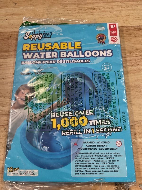 Photo 1 of 12PCS Reusable Water Balloons - Quick Fill Water Balls Toys For Toddler Age 4-8 - Refillable Self-Sealing Water Splash Bomb For Summer Party Pool Outdoor Beach Toys for kids Age 8-12