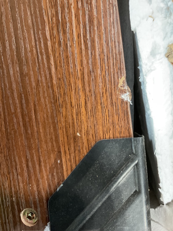 Photo 1 of **MINOR DAMAGE SEEN IN PHOTO**Tribesigns 80'' L-Shaped Desk, Large Executive Office Desk with 55'' Drawers Cabinet, Modern Computer Table with Storage Shelves, Business Furniture for Home Office, Walnut & Black