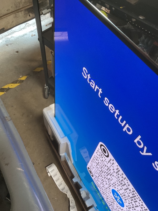 Photo 1 of ****DAMAGE TO SCREEN PARTS ONLY**** Samsung 77-Inch Class S90F Smart TV (2025 Model, 77S90F), NQ4 Gen3 Processor, Upscaling Pro, HDR+, Motion Xcelerator 144Hz, Vision, Alexa Built-in, 4K