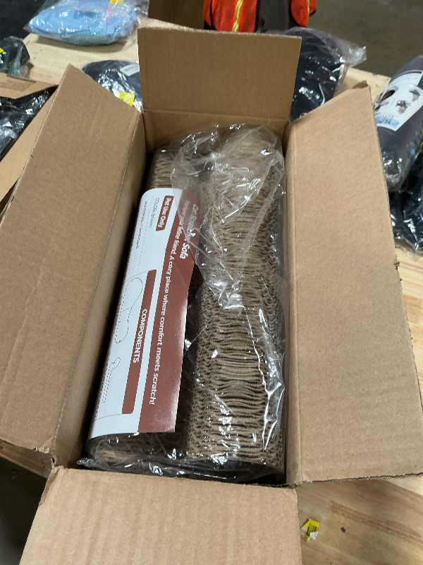 View 2 of ***MISSING ITEMS***DWCN 26" Large Cat Scratcher Bed, Durable Cardboard Cat Couch Scratching Board, Long-Lasting Scratch Lounge for Indoor Cats, Furniture Protector
