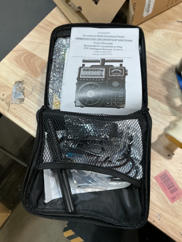 Photo 1 of **FOR PARTS ONLY/ NON-FUCNTIONAL**** Raddy RF919 SSB Shortwave Radio with NOAA Weather Band, Full Band FM AM SW VHF UHF AIR CB WB and SSB Receiver, with Antenna Tuner, 3 External Antenna Ports, 5000mAh Rechargeable Battery (Black)