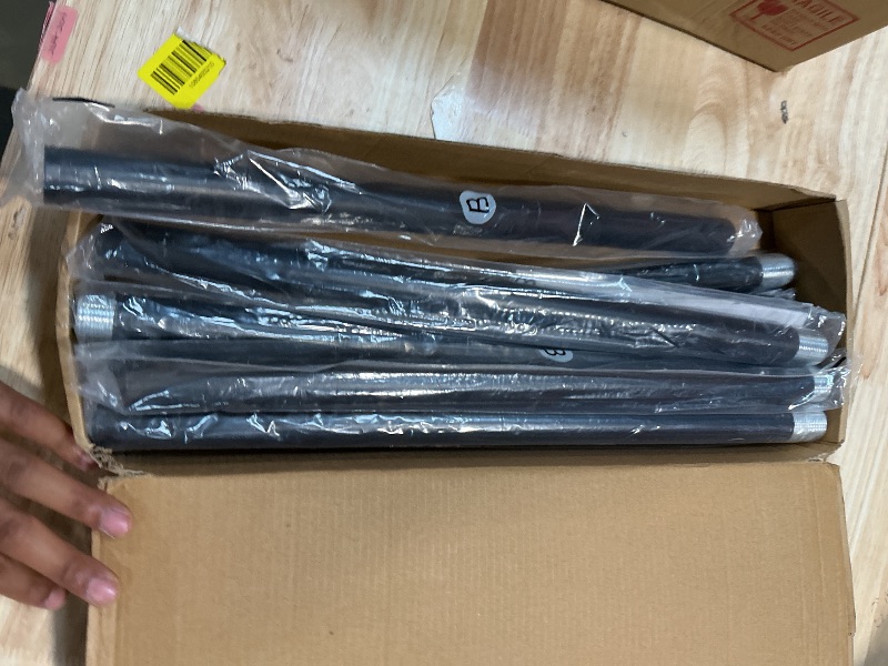 Photo 1 of **FOR PARTS ONLY/ MISSING ASSEMBLY PIECES & HARDWARE PIECES*** IFELS Heavy Duty Curtain Rods for Windows 66 to 120 Inch,1 Inch Adjustable Black Curtain Rod with Easy Installation and Modern Design,Decorative Long Drapery Rods with Metal Finials (A1,Black,