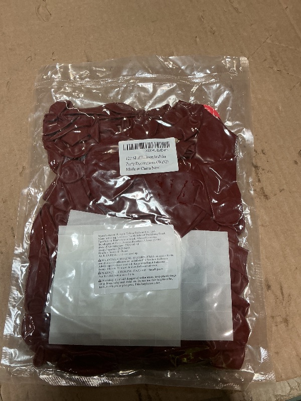 Photo 1 of ***COLOR DISPLAYS DARK OR IS WINE RED OR BROWN**** Awenztech 122pcs Dark Red Balloons Different Sizes, 18 12 10 5 inch Dark Red Balloon Arch Kit for Wedding Bridal Shower Birthday Party Decorations