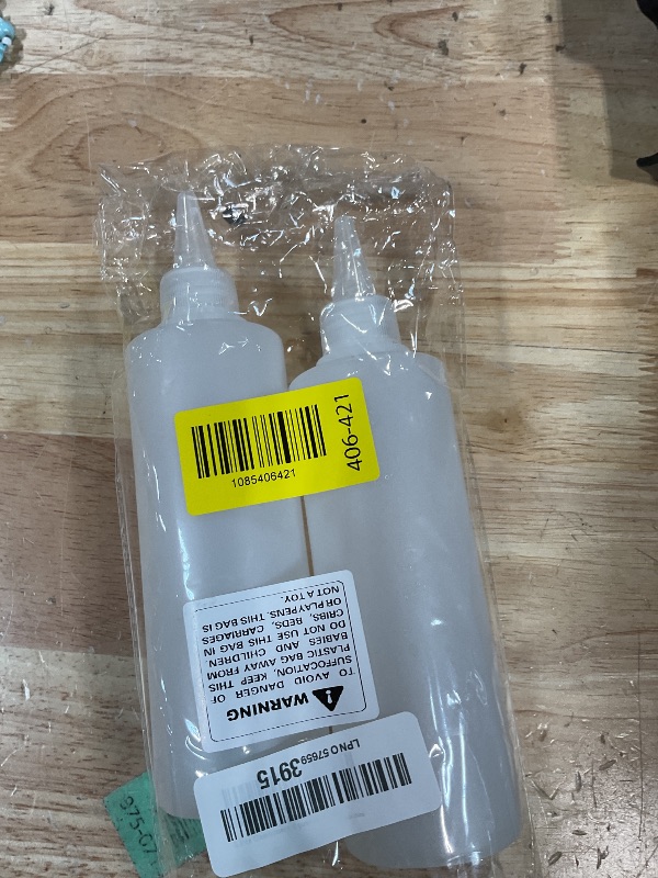 Photo 1 of 2 Pack 10 Oz (300ml) Condiment Squeeze Bottles, Leak Proof, Refillable