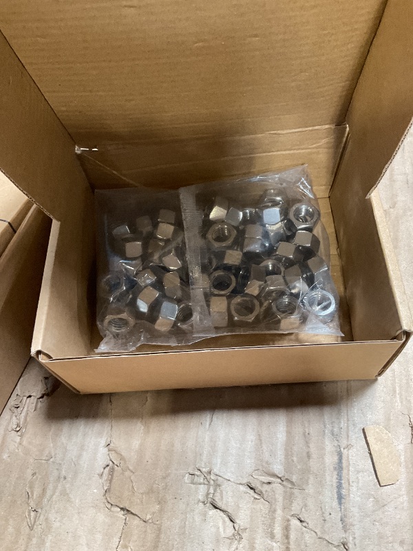 Photo 1 of 1/2-13 Hex Nuts 50Pcs 304 Stainless Steel 18-8, Full Thread, Hex Drive, Bright Finish by SG TZH