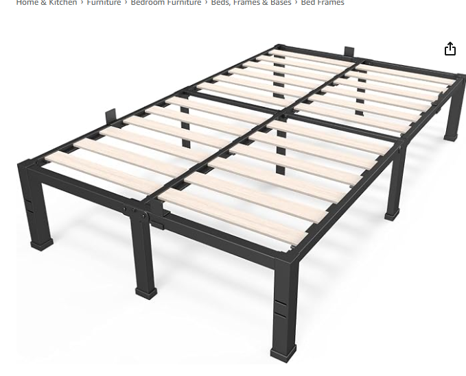 Photo 1 of **NOT EXACT PHOTO FOR ITEM REFERENCE*** ROIL 18 Inch Full Size Bed Frame with Wood Slats ***FULL SIZE BED FRAME****