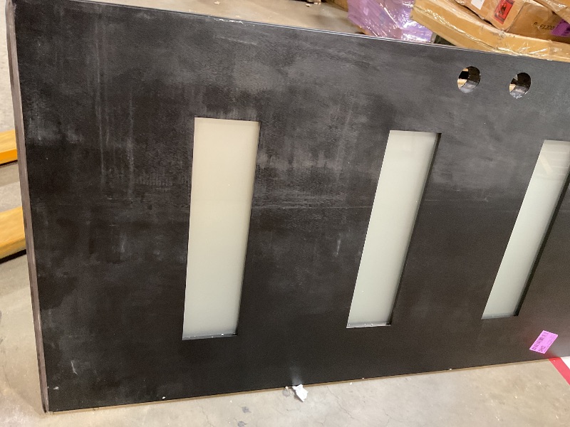 Photo 1 of *** door has scratches***Rovibek Fiberglass Front Door, 36x80 Inch Exterior Door with 4-9/16" Vinyl Frame Left Hand Inswing, Knock-Down Entry Door for Home Entrance Contemporary Style, Balck
