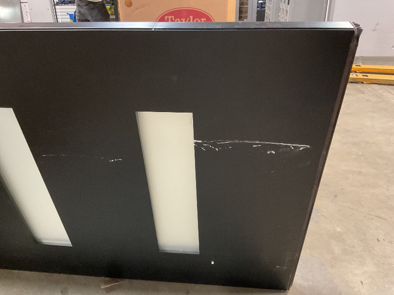 Photo 1 of *** door has scratches***Rovibek Fiberglass Front Door, 36x80 Inch Exterior Door with 4-9/16" Vinyl Frame Left Hand Inswing, Knock-Down Entry Door for Home Entrance Contemporary Style, Balck