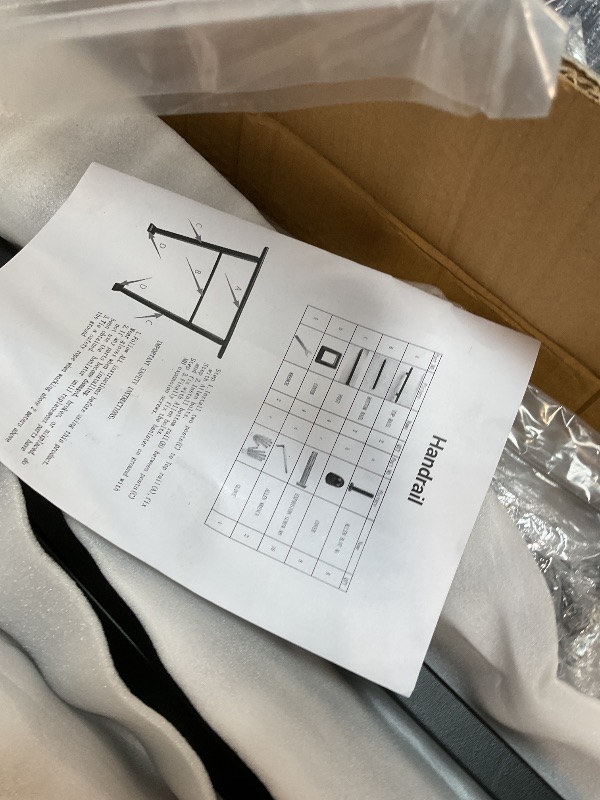Photo 1 of ** scratches from transport** IDEALHOUSE 2 Pack 5 Step Outdoor Stair Handrail Kit, Black Aluminum & Iron Construction for Porch Steps, Easy Assembly Safety Railing, All Hardware & Gloves Included