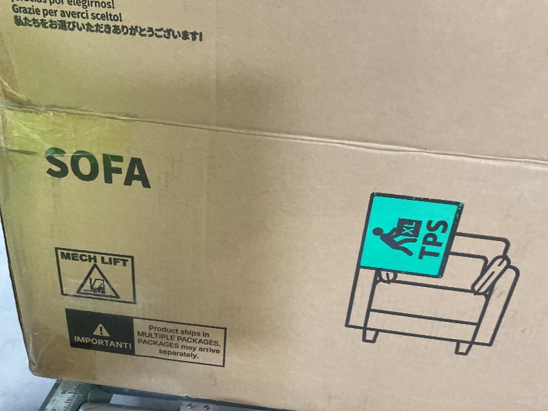 View 4 of ** selling for parts as partial set. One of four boxes. **Marsail Modular Sectional Sofa 110.6" U-Shaped Modern Comfy Cloud Couch, 5-Seat Chenille Deep Seat Sofa with Throw Pillow & Movable Ottoman for Living Room, Bedroom and Apartment, Slate Gray