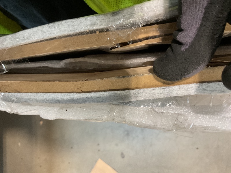 Photo 1 of ** major cracking damage on one side for all pieces. Cracking damage 2 feet in length**WVH Luxury American Oak Grey Felt Acoustic Slat Wood Wall Panels, Measures 118.11" x 25.20", Premium Finish, Interior Decor for Walls & Ceilings, Noise Cancelling & Sou