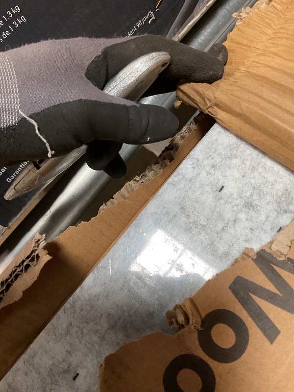 Photo 1 of ** major cracking damage on one side for all pieces. Cracking damage 2 feet in length**WVH Luxury American Oak Grey Felt Acoustic Slat Wood Wall Panels, Measures 118.11" x 25.20", Premium Finish, Interior Decor for Walls & Ceilings, Noise Cancelling & Sou