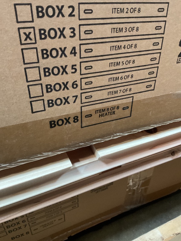 Photo 1 of ** SELLING FOR PARTS AS PARTIAL SET. SIX OUT OF EIGHT BOXES. MINOR SCRAPE DAMAGE . MISSING BOX 7, AND BOX 8, WHICH IS A HEATER. WILL NEED A TRUCK FOR PICK UP. WILL BE ON A PALLET.** Backyard Discovery Lennon 4-6 Person Traditional Cedar Outdoor Cube Sauna