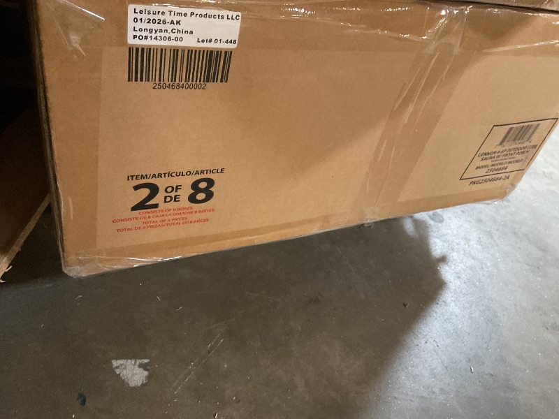 Photo 1 of ** SELLING FOR PARTS AS PARTIAL SET. SIX OUT OF EIGHT BOXES. MINOR SCRAPE DAMAGE . MISSING BOX 7, AND BOX 8, WHICH IS A HEATER. WILL NEED A TRUCK FOR PICK UP. WILL BE ON A PALLET.** Backyard Discovery Lennon 4-6 Person Traditional Cedar Outdoor Cube Sauna