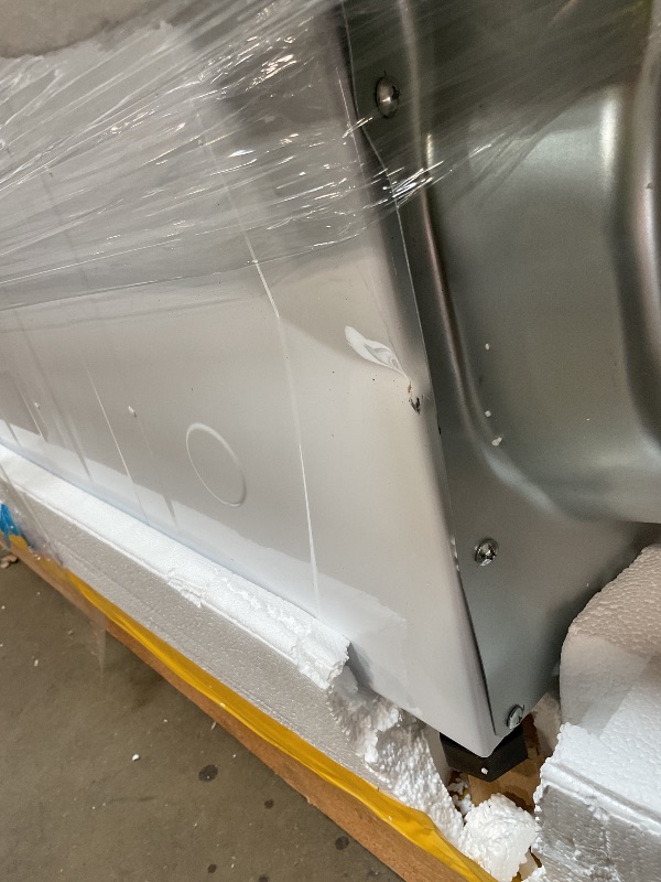 Photo 1 of ** MISSING PLUG. dent/scrape damage** Kenmore 7.0 cu. ft. Front Load Electric Dryer - with Guard to Reduce Wrinkles & Static - Smart Sensor Drying - LED - White