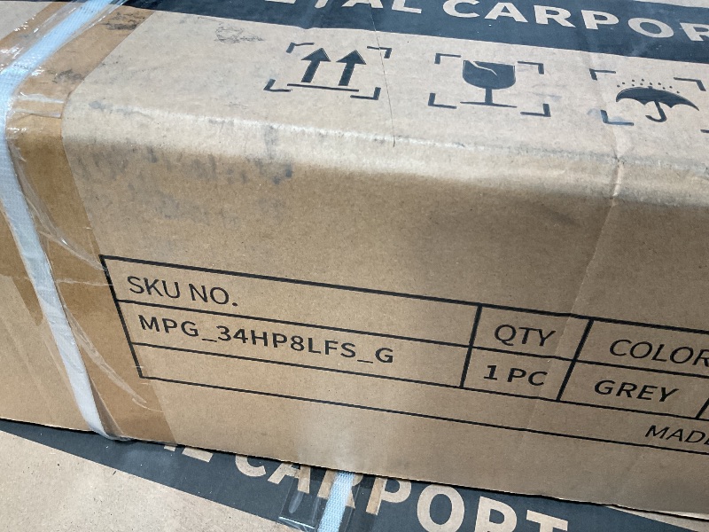 Photo 1 of ** boxes a through G. 7 boxes** 20x25FT Metal Carport Heavy-Duty Build with LED Light & Galvanized Steel Roof, Reinforced Stable Structure with Removable PE Sidewalls, Spacious Versatile Shelter for Cars, Boats, and Events