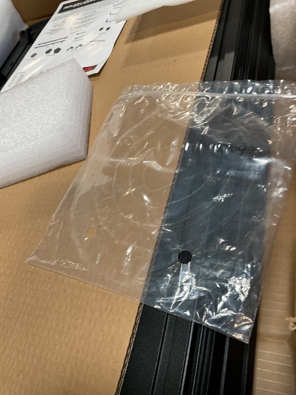Photo 1 of ** missing seal strip **Rough Country Hard Tri-Fold Truck Bed Tonneau Cover for Ford F-150 (2021-26), Lightning (2022-26) - Aluminum Flip-Up Folding Bed Cover, Fits 5'7" (66.7") Bed