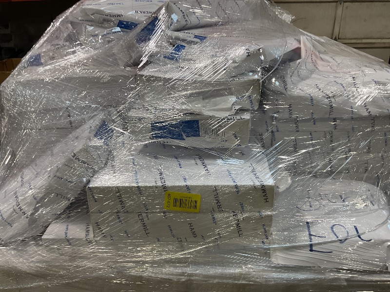 Photo 1 of ** WILL NEED A TRUCK FOR PICK UP. BENDING/FOLDING DAMAGE, A COUPLE CASES CAME LOOSE.**Hammermill A4 Paper, 20 lb Copy Paper (210mm x 297mm - 92 Bright, Made in the USA) - 1 Pallet, 40 Cases (200,000 Sheets)