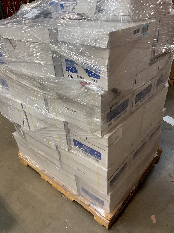 Photo 1 of ** WILL NEED A TRUCK FOR PICK UP. BENDING/FOLDING DAMAGE, A COUPLE CASES CAME LOOSE.**Hammermill A4 Paper, 20 lb Copy Paper (210mm x 297mm - 92 Bright, Made in the USA) - 1 Pallet, 40 Cases (200,000 Sheets)