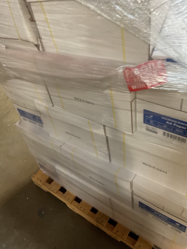 Photo 1 of ** WILL NEED A TRUCK FOR PICK UP. BENDING/FOLDING DAMAGE, A COUPLE CASES CAME LOOSE.**Hammermill A4 Paper, 20 lb Copy Paper (210mm x 297mm - 92 Bright, Made in the USA) - 1 Pallet, 40 Cases (200,000 Sheets)
