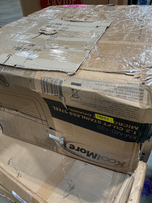 Photo 1 of ** minor DENT damage**KoolMore 24 Inch Stainless-Steel Microwave Drawer with 1.2 cu. ft. Capacity, 1000W Power with 10 Custom Cooking Levels, Memory, and Timer Functions, Wall-Mounted with Flat Bottom (KM-MD-1SS)