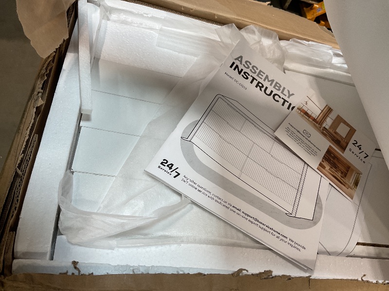Photo 1 of ** one of two boxes. Selling as partial set**Decofy Fluted Drawers Dresser for Bedroom, Wood Dressers with Gold Handles, Modern Dressers with Wave Texture, Large Storage Chest of Drawers, Bedroom Dresser Organizer 55'' & 7 Drawers ((Pure White)