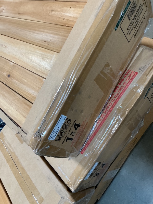 Photo 1 of *** SLIDE TAKEN OUT OF BOX 4, BUT BOX 4 missing ***Backyard Discovery Sterling Point Cedar Wood Swing Set with Wave Slide, Raised Clubhouse, Wooden Bridge, Rock Wall, Belt Swings, Web Swing, Trapeze, Balcony, Climbing Wall, Ladder, Outdoor Playset