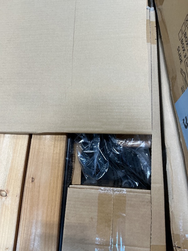 Photo 1 of *** SLIDE TAKEN OUT OF BOX 4, BUT BOX 4 missing ***Backyard Discovery Sterling Point Cedar Wood Swing Set with Wave Slide, Raised Clubhouse, Wooden Bridge, Rock Wall, Belt Swings, Web Swing, Trapeze, Balcony, Climbing Wall, Ladder, Outdoor Playset