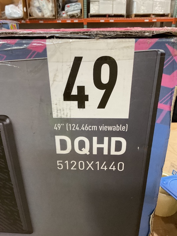 Photo 1 of **NO POWER CORD FOR TESTING**msi MPG 491CQP QD-OLED, 49 Curved OLED Gaming Monitor, 5120 x 1440 (DQHD), FreeSync Premium Pro, 0.03ms Response time, 144Hz, True Black HDR 400, HDMI, DP Port, USB Type C, Tilt, Height