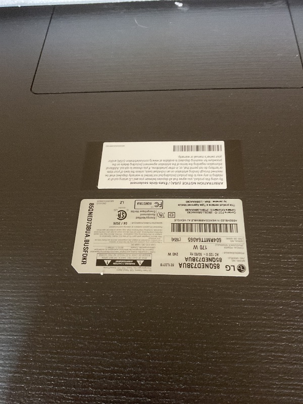 Photo 1 of **SCREEN DAMAGE PARTS ONLY**LG Amazon Exclusive 85-Inch Class QNED AI 4K QNED73B Series Mini LED Smart TV w/AI Sound Pro, HDR10, AI 4K Super Upscaling, Filmmaker Mode, Wow Orchestra, Compatible with Alexa (85QNED73BUA, 2026)