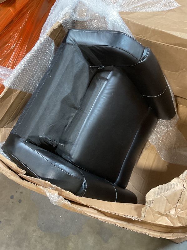 Photo 1 of **PARTIAL RECLINER FAUX BLACK LEATHER** ONLY SEAT AND BACKREST, NO FOOT REST, NO BRAND
