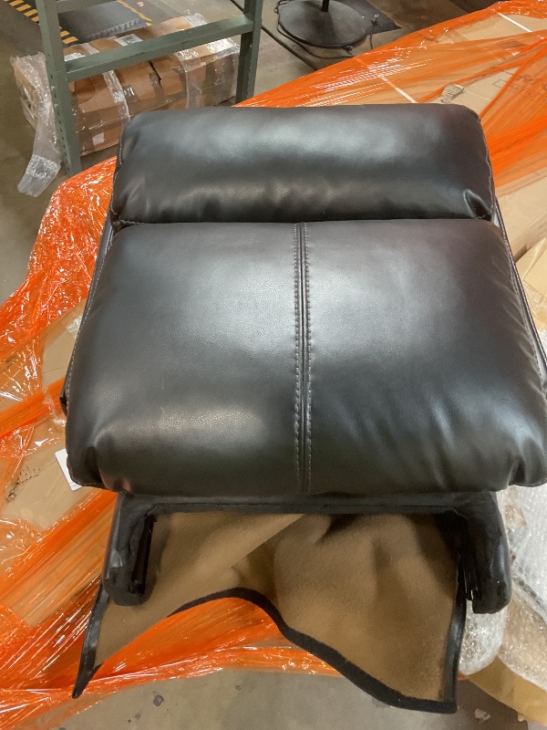 Photo 1 of **PARTIAL RECLINER FAUX BLACK LEATHER** ONLY SEAT AND BACKREST, NO FOOT REST, NO BRAND