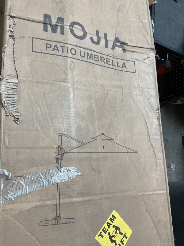 Photo 1 of **STOCK PHOTO FOR REFERENCE… NO LED ON THIS ITEM** MOJIA cantilever patio umbrella