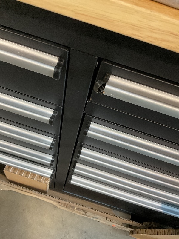 Photo 1 of ** SCRAPE DAMAGE ON THE CORNER. DENT DAMAGE ON HANDLE** MilleLoom Tool Chest, 61 Inch Tool Box Mobile 9 Drawers Storage Rolling Cabinet with Wheels Lock Key Locking System Drawer Liners for Garage Warehouse Repair Shop, Black
