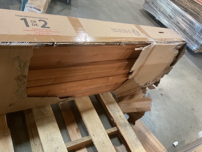 Photo 1 of ** two boxes. Scrape damage on multiple pieces.**Backyard Discovery Beaumont 14' x 10' Traditional Cedar Wood Pergola Kit with Trellis Roof, All-Season Durability, High-Wind Rating, PowerPort, Shade for Outdoor Patio, Deck, Garden, and Entertaining