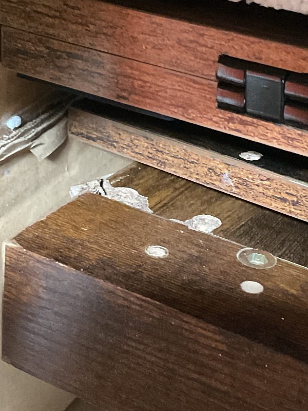 Photo 1 of ** MAJOR DAMAGE TO ONE CORNER PIECE. SELLING FOR PARTS.**Rolanstar Coffee Table Lift Top, Multi-Function Convertible Coffee Table with Drawers and Hidden Compartment, Converts to Dining Table for Living Room, Home Office, Rustic Brown