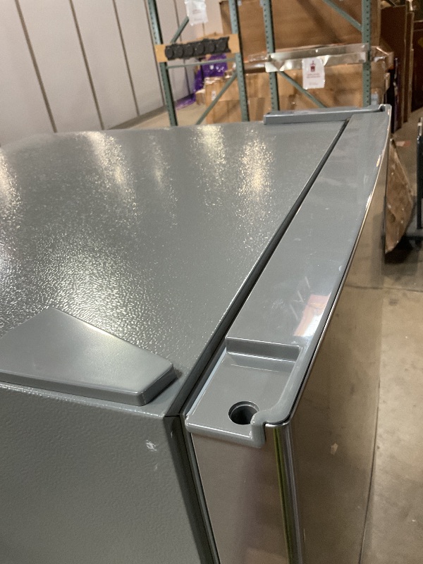 Photo 1 of ** dirt/scrapes/dented **KoolMore 30 Inch 20 Cu Ft Top Freezer Refrigerator, Stainless Steel, Freestanding Full Size Fridge Freezer for Home Kitchen or Garage