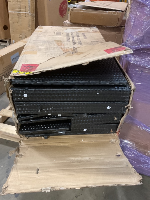 Photo 1 of **BLACK WICKER PATIO FURNITURE** unknown brand… unknown item