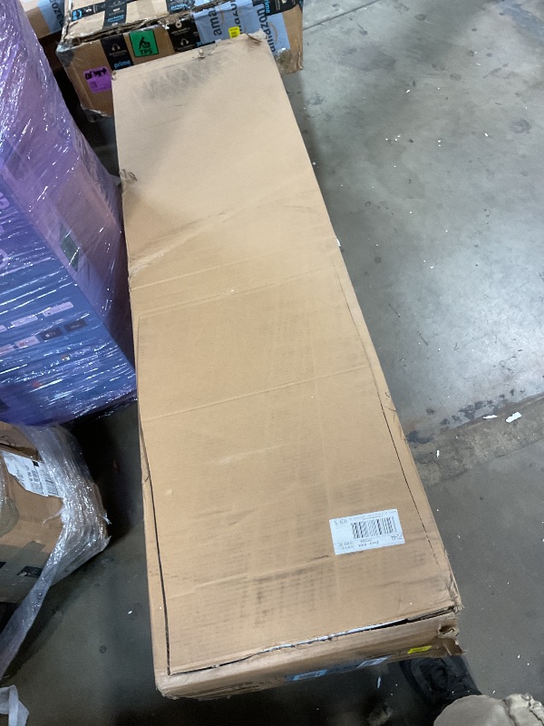 Photo 1 of ***RECOMENDED FOR PARTS/ MISSING ASSEMBLY PIECES & HARDWARE *** Tribesigns 55 inches Console Table with Geometric Base, Farmhouse Hallway Table, Wooden Entryway Sofa Table, Unique Long Accent Table for Decoration and Organization (Grey)