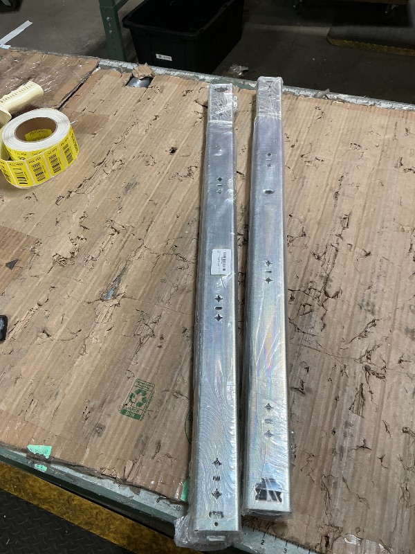 Photo 1 of ****PARTIAL SET/MISSING ASSEMBLY PIECES**** KCOLVSION 2 pack 34 Inch 260 Lb Capacity Heavy Duty Drawer Slides with Screws,Side Mount Undermount Full Extension 3 Fold Ball Bearing Stainless Steel Hardware Drawer Rails