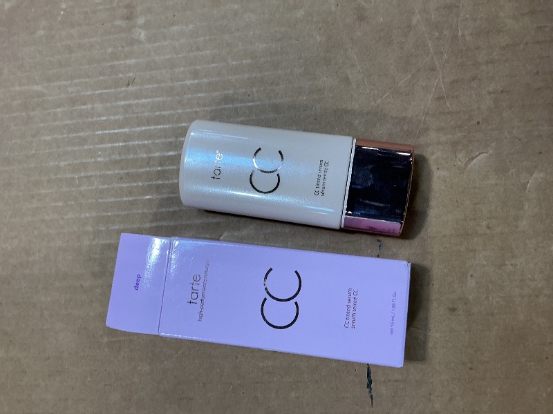 Photo 1 of tarte CC tinted serum — Color-Correcting Tinted Serum, Color-Changing Shade-Matching Adaptisphere Technology, Lightweight Coverage, Waterproof, 16HR Wear, vegan & cruelty-free, deep