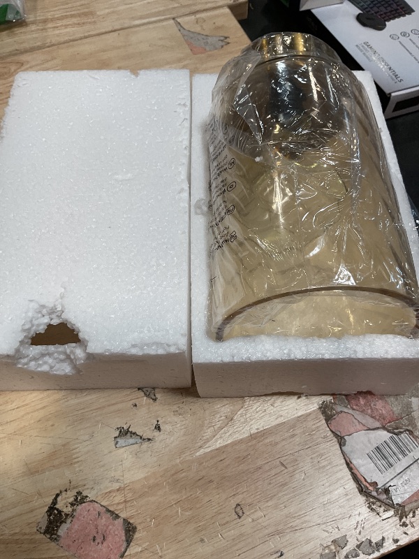 Photo 1 of ***MISSING LIGHTBULB***LUSHARBOR Battery Operated Lamp with Timer, Stepless Dimming Bedside Table Lamp Battery Powered Cordless Lamp for Home Decor Entryway/Living Room/Coffee Table/Shelf Gold