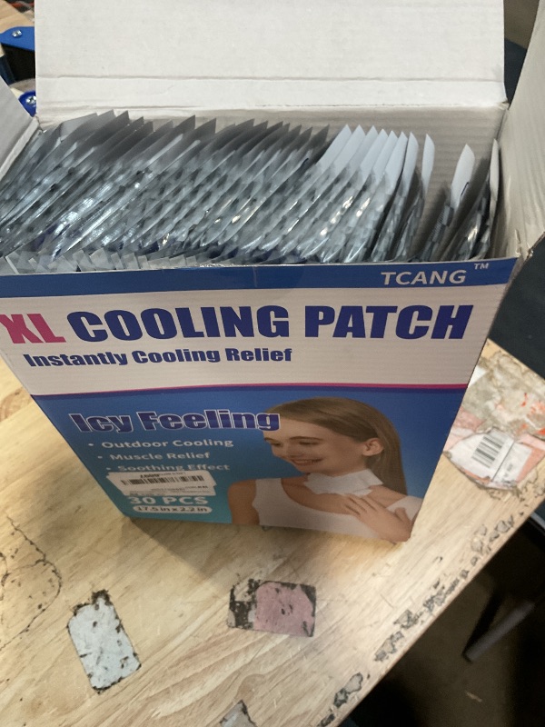 Photo 1 of 30 Sheets Instant Cooling Patches for Outdoor Activities Summer Heat Relief - Extended Disposable Cooling Ice Packs for Neck Body, Camping Hiking Sports, Instant Temperature Drop