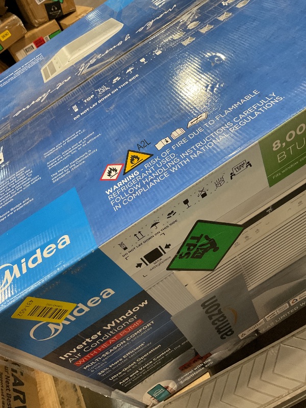 Photo 1 of **runs loud**Midea 8,000 BTU Smart Inverter Air Conditioner Window Unit with Heat and Dehumidifier – Cools up to 350 Sq. Ft., Energy Star Rated, Quiet Operation, Electronic Controls, Remote Control, White
