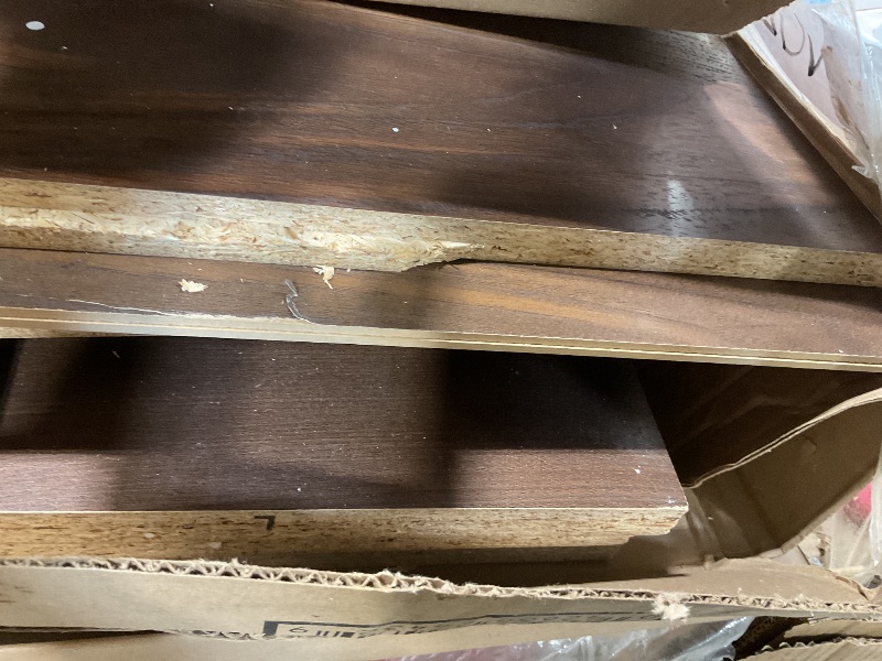 Photo 1 of ** major damage. Selling for parts. **Sauder Select 5-Shelf Bookcase - Grand Walnut Finish