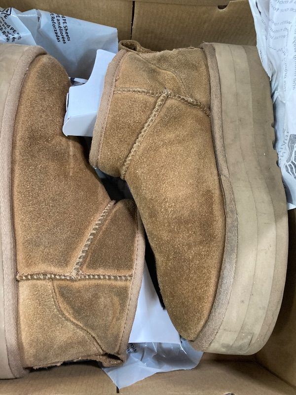 Photo 1 of ***USED*** UGG Women's Classic Ultra Mini Platform Boot, Chestnut, 8 ***USED, DIRT, SCUFFS RESIDUE -SELLING AS IS ***
