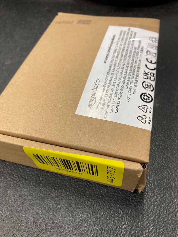 Photo 1 of **missing ***Amazon Basics 12-Pack Rechargeable AAA NiMH High-Capacity Batteries, 850 mAh, 1.2V, Low Self Discharge, Pre-Charged, Recharge up to 500x Times
