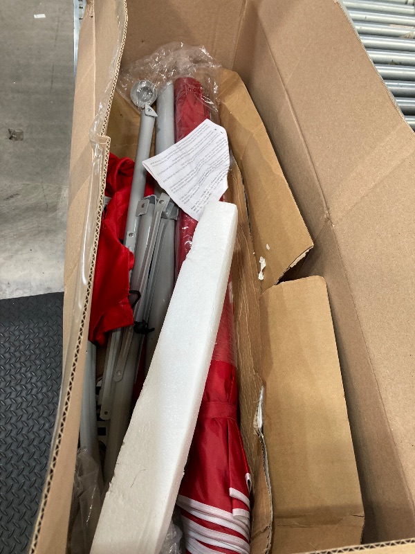 Photo 1 of **broken ***Wondershade Ultimate Portable Sun Shade Umbrella – Lightweight Adjustable Outdoor Patio & Beach Umbrella with Tripod Base (Red)